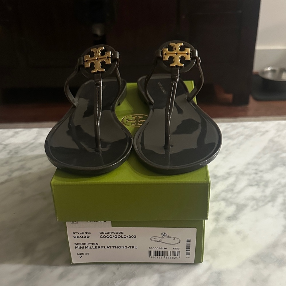 Tory Burch Coco + Gold Mini Miller Jelly Sandals